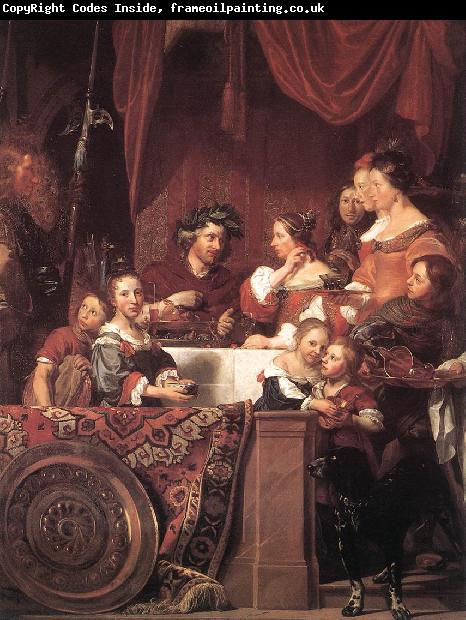 BRAY, Jan de The de Bray Family (The Banquet of Antony and Cleopatra) dg